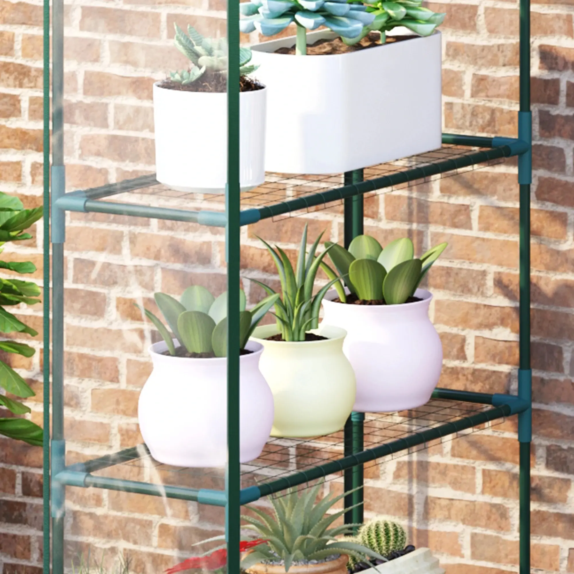 Sera de gradina Outsunny 01-0482 143x73x195 (Transparent) - 3