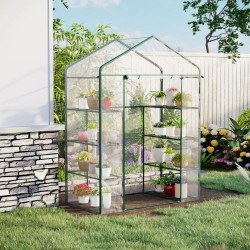Sera de gradina Outsunny 01-0482 143x73x195 (Transparent) Thumb