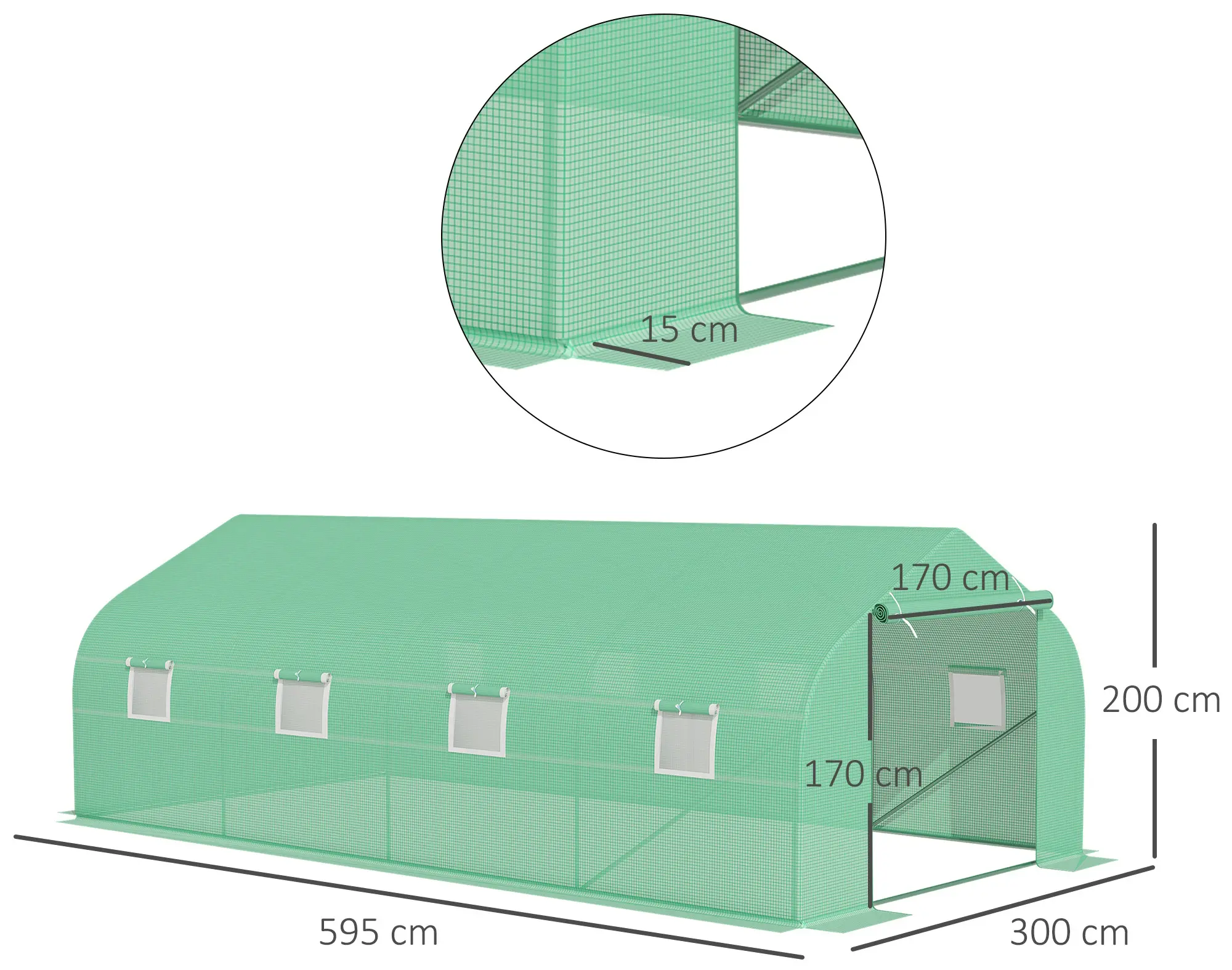 Садовая теплица Outsunny 845-011 6x3x2 (Green)