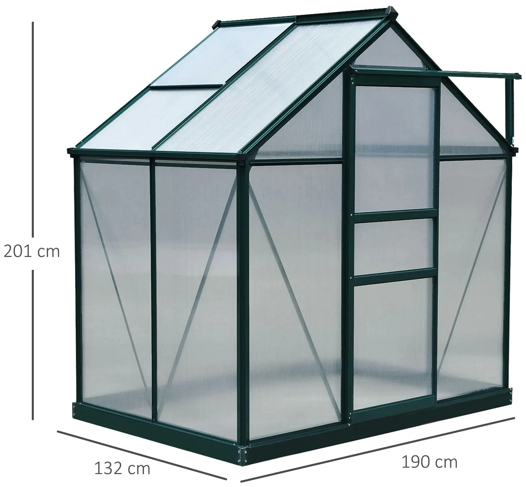 Sera de gradina Outsunny 845-057 132x190x201 (Green/Transparent)