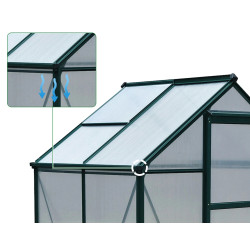 Sera de gradina Outsunny 845-057 132x190x201 (Green/Transparent) Thumb