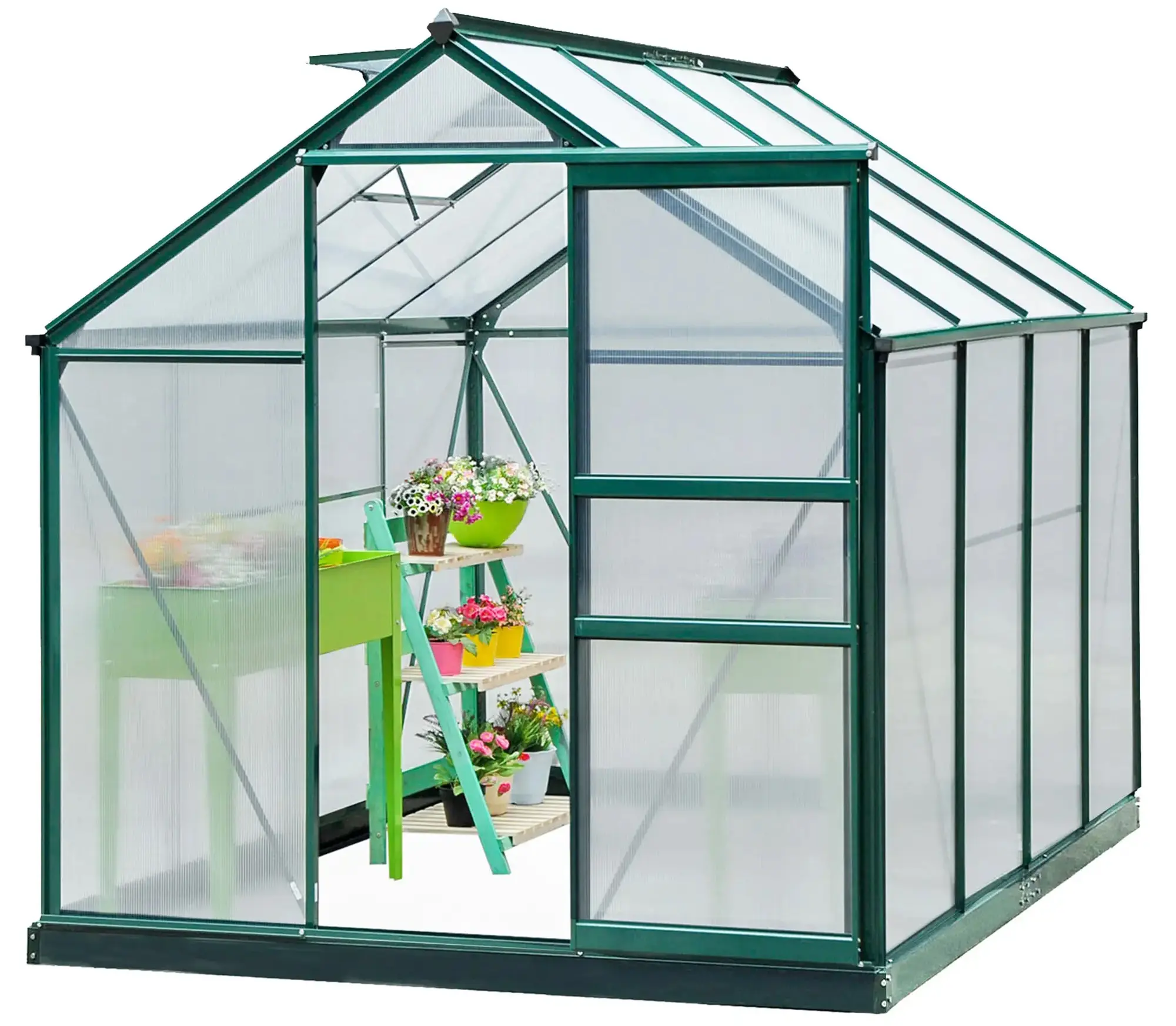 Садовая теплица Outsunny 845-059 190x252x201 (Green/Transparent) - 4