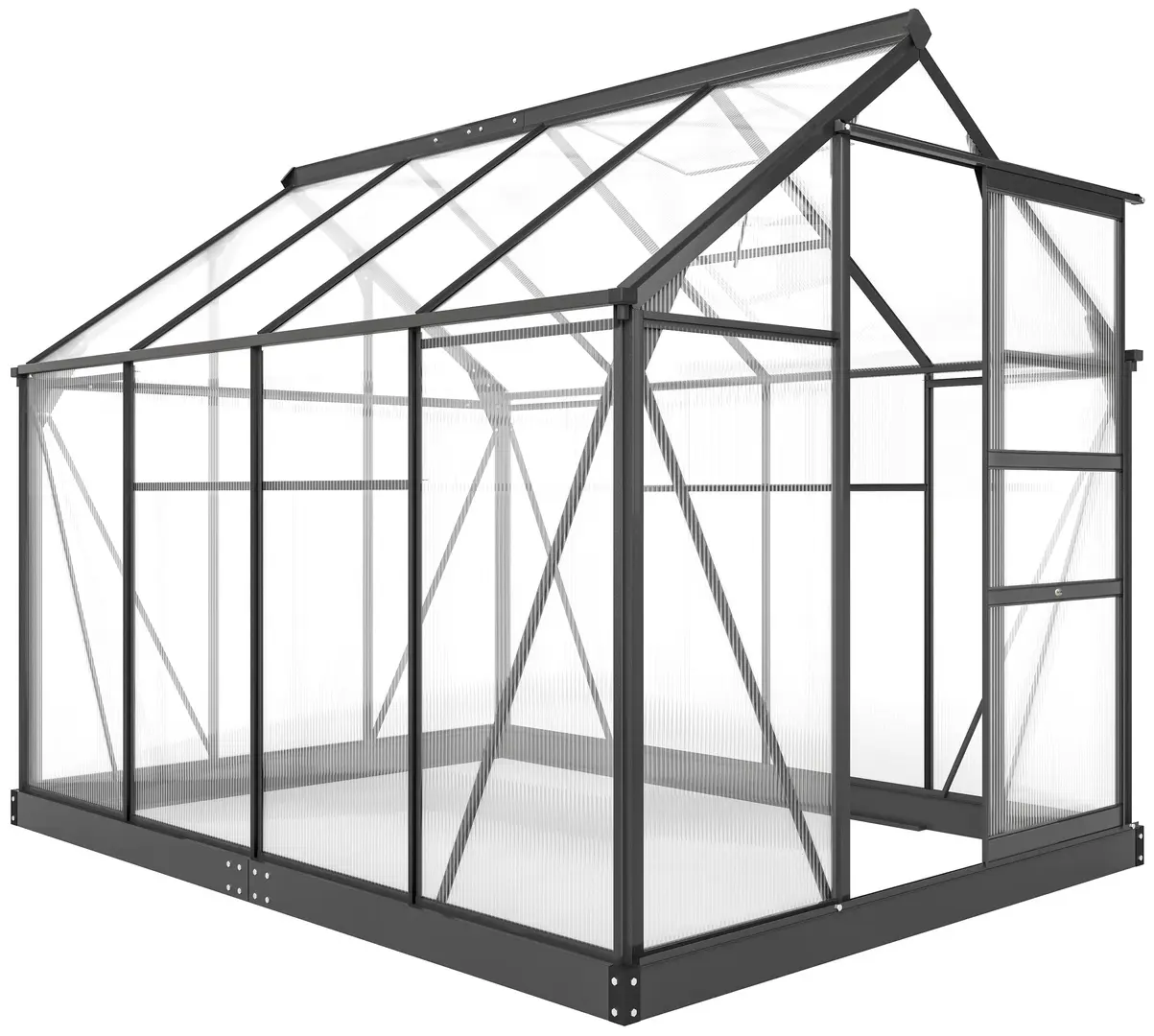 Sera de gradina Outsunny 845-059GY 190x252x201 (Grey/Transparent)