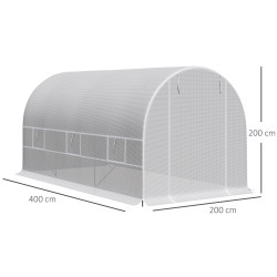 Садовая теплица Outsunny 845-071V01 4x2x2 (White) Thumb
