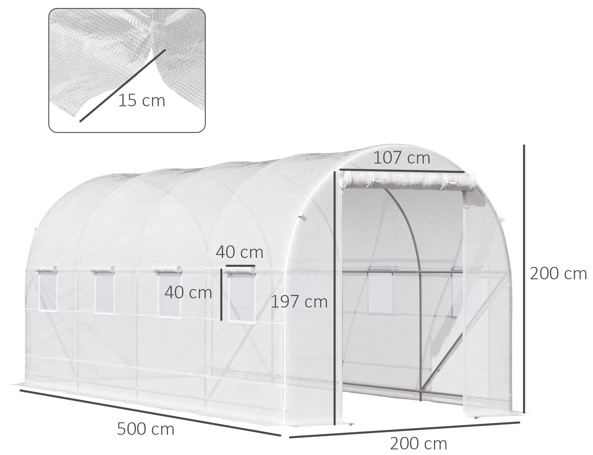 Садовая теплица Outsunny 845-071V02 (White) - 4