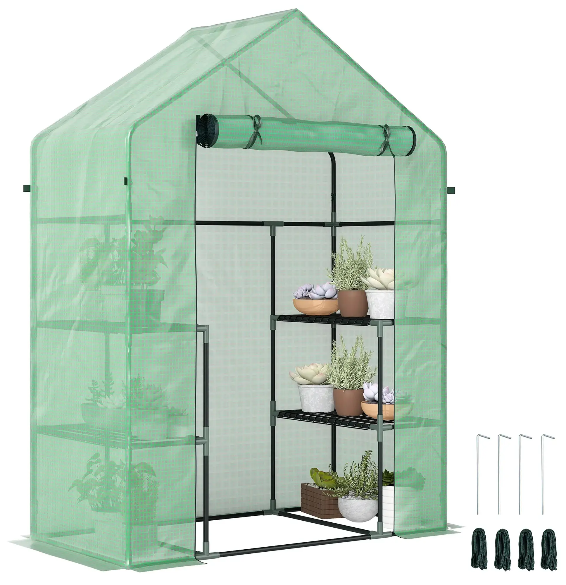 Садовая теплица Outsunny 845-139V00GN 142x73x195 (Green) - 6