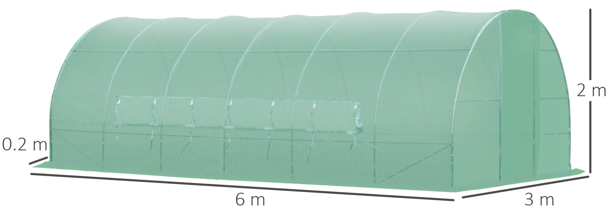 Садовая теплица Outsunny 845-143 6x3x2 (Green) - 5