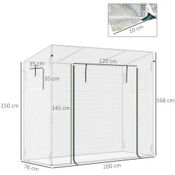 Sera de gradina Outsunny 845-144V01WT 200x76x168 (White) Thumb