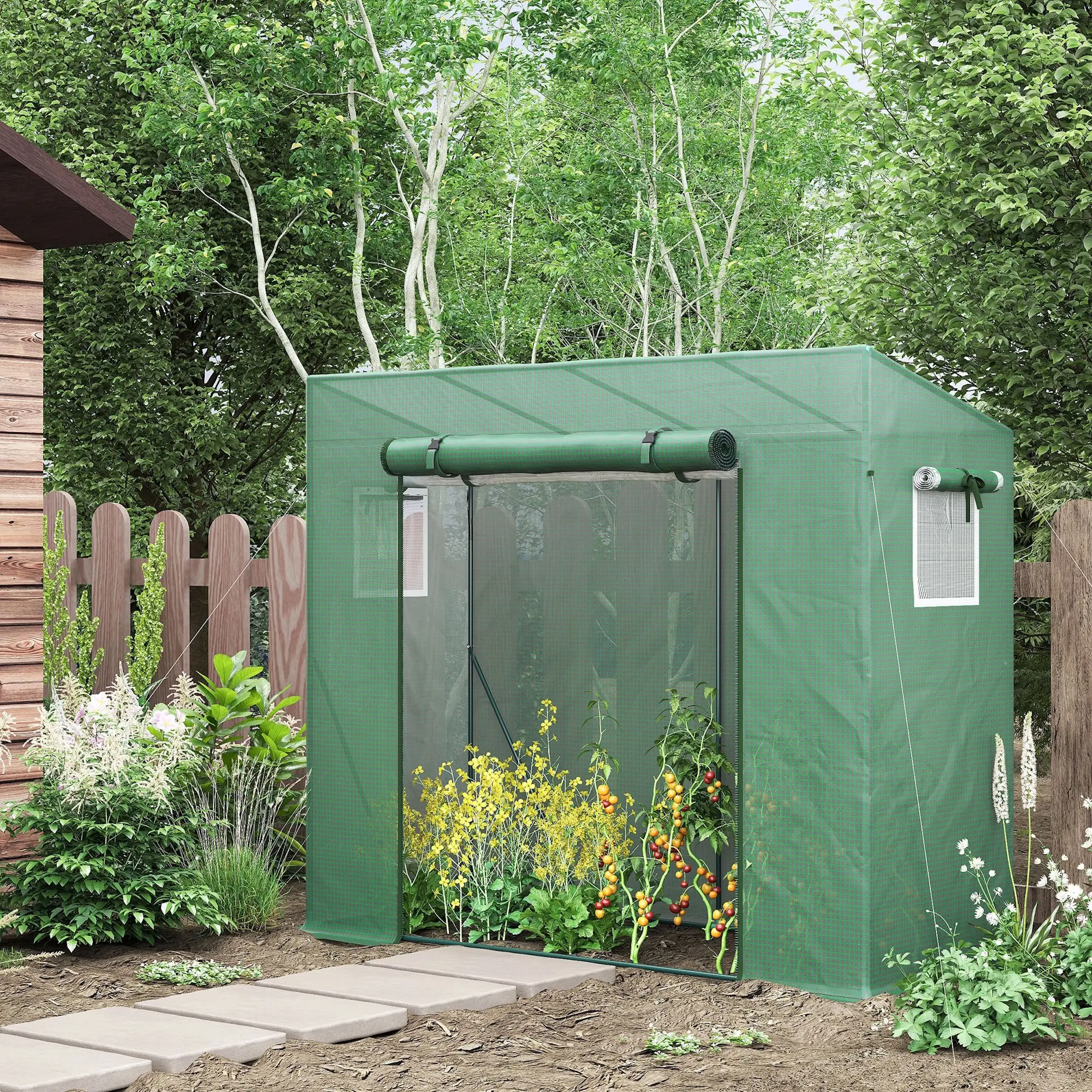 Sera de gradina Outsunny 845-144V02GN 200x77x148-169 (Green) - 4