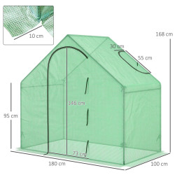 Садовая теплица Outsunny 845-154V01 180x100x168 (Green) Thumb