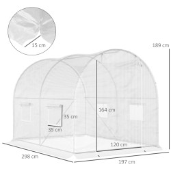 Sera de gradina Outsunny 845-155WT 3x2x1.9 (White) Thumb