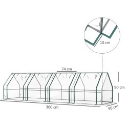 Mini-sera Outsunny 845-204V05CR 3.6x9x9 (Transparent) Thumb