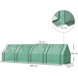 Mini-sera Outsunny 845-204V06GN 360x90x90 (Green) Thumb