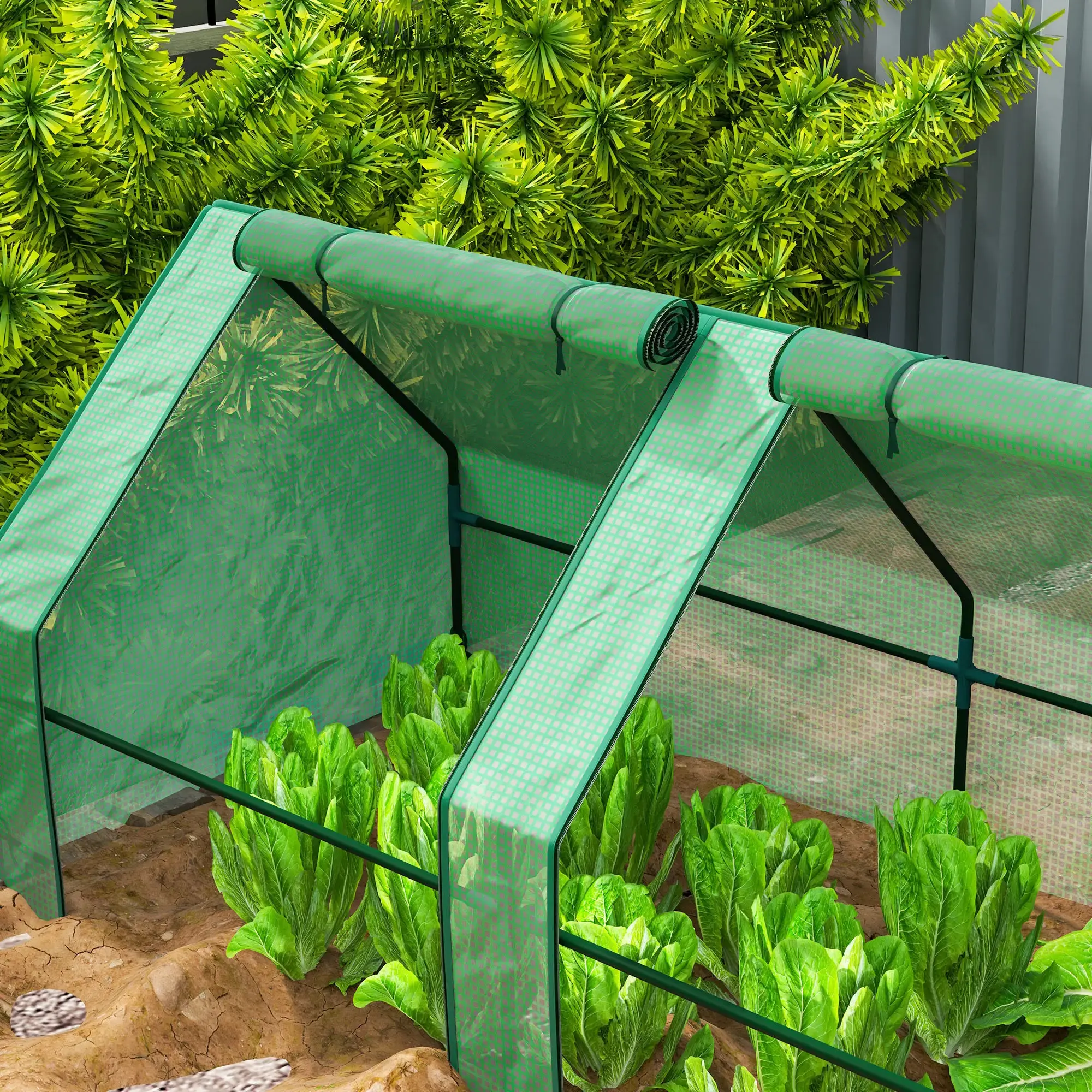 Mini-sera Outsunny 845-204V06GN 360x90x90 (Green) - 4