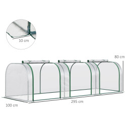 Mini-sera Outsunny 845-234V04CR 295x100x80 (Transparent) Thumb