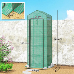 Мини-теплица Outsunny 845-383V02GN 0.69x0.49x1.93 (Green) Thumb