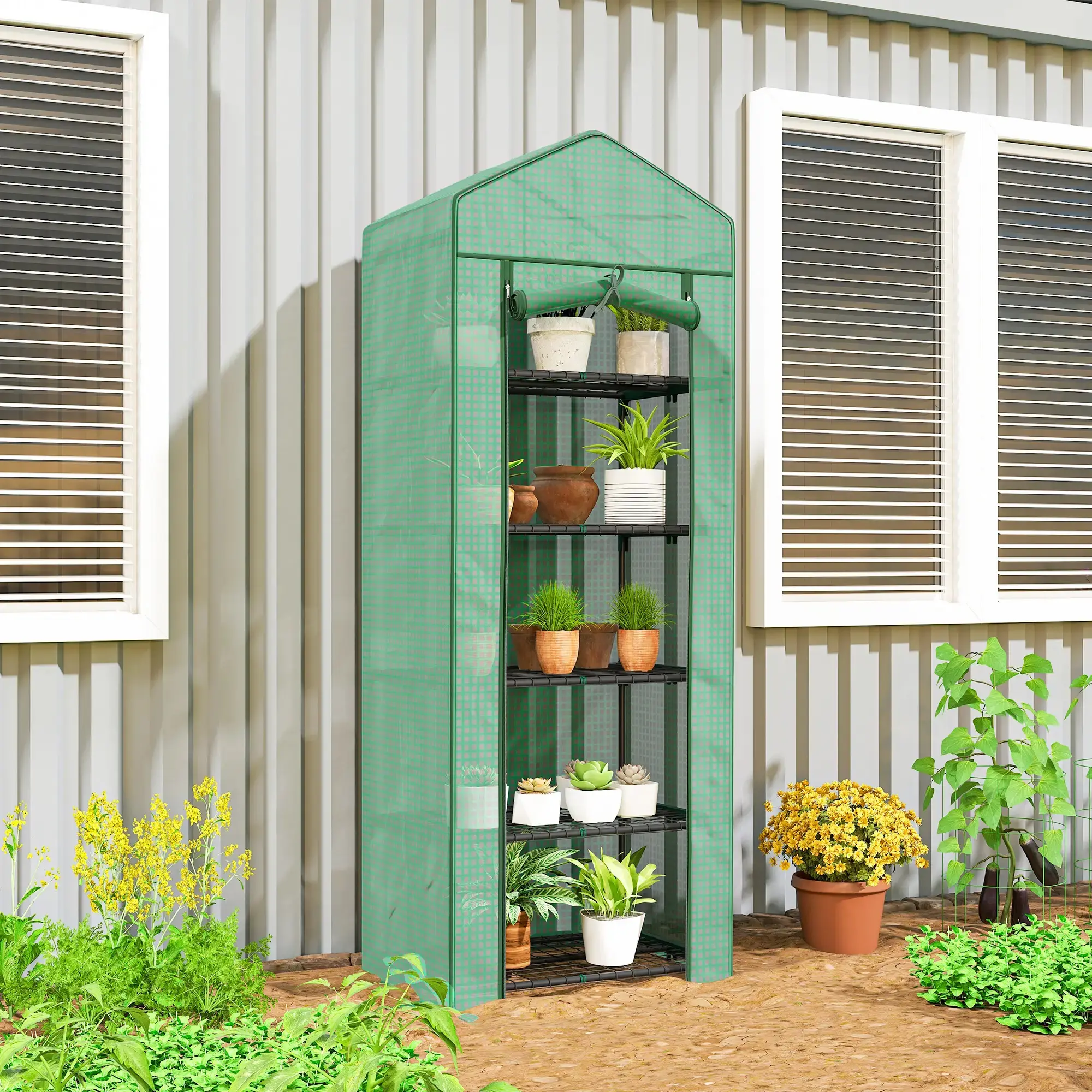 Мини-теплица Outsunny 845-383V02GN 0.69x0.49x1.93 (Green) - 5