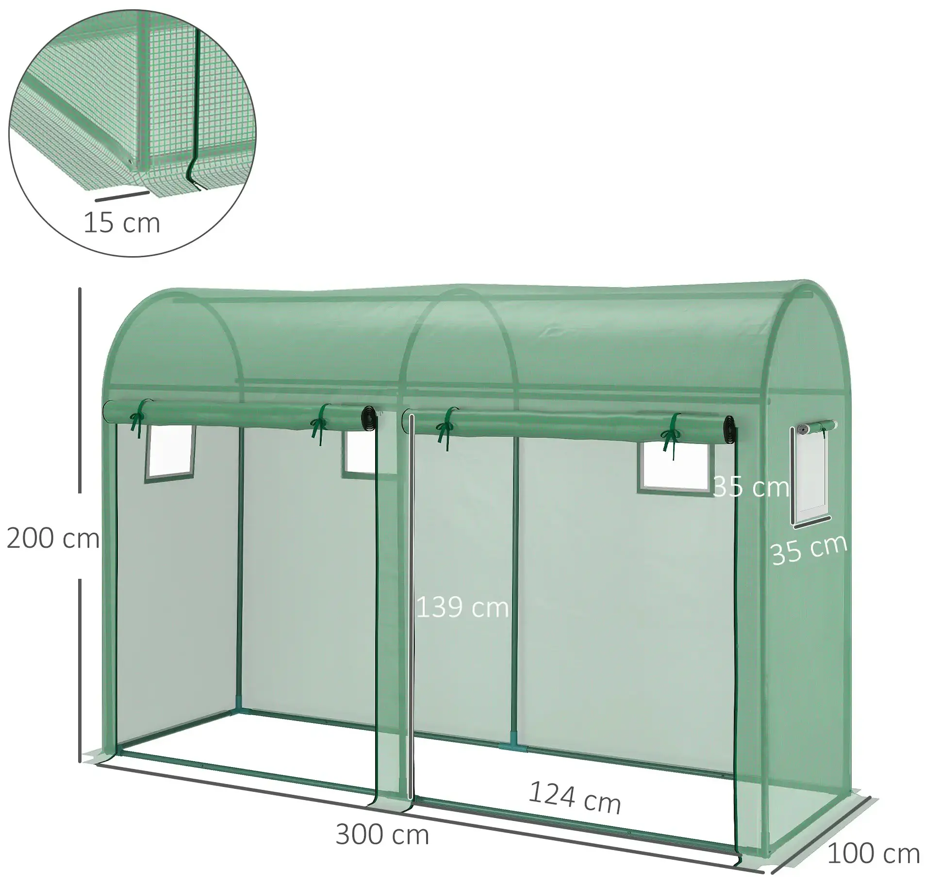 Sera de gradina Outsunny 845-416 3x1x2 (Green) - 2