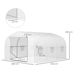 Садовая теплица Outsunny 845-417 3.5x3x2 (White) Thumb