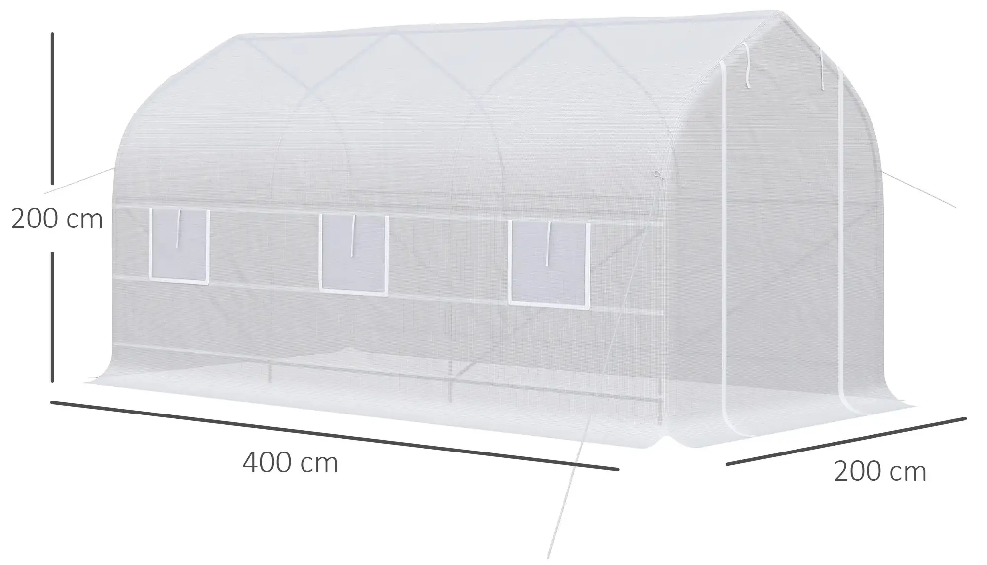 Садовая теплица Outsunny 845-497WT 4x2x2 (White)