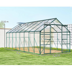 Sera de gradina Outsunny 845-533V01 (Transparent/Green) Thumb