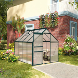 Садовая теплица Outsunny 845-540V01GN 190x253x199 (Transparent/Green) Thumb