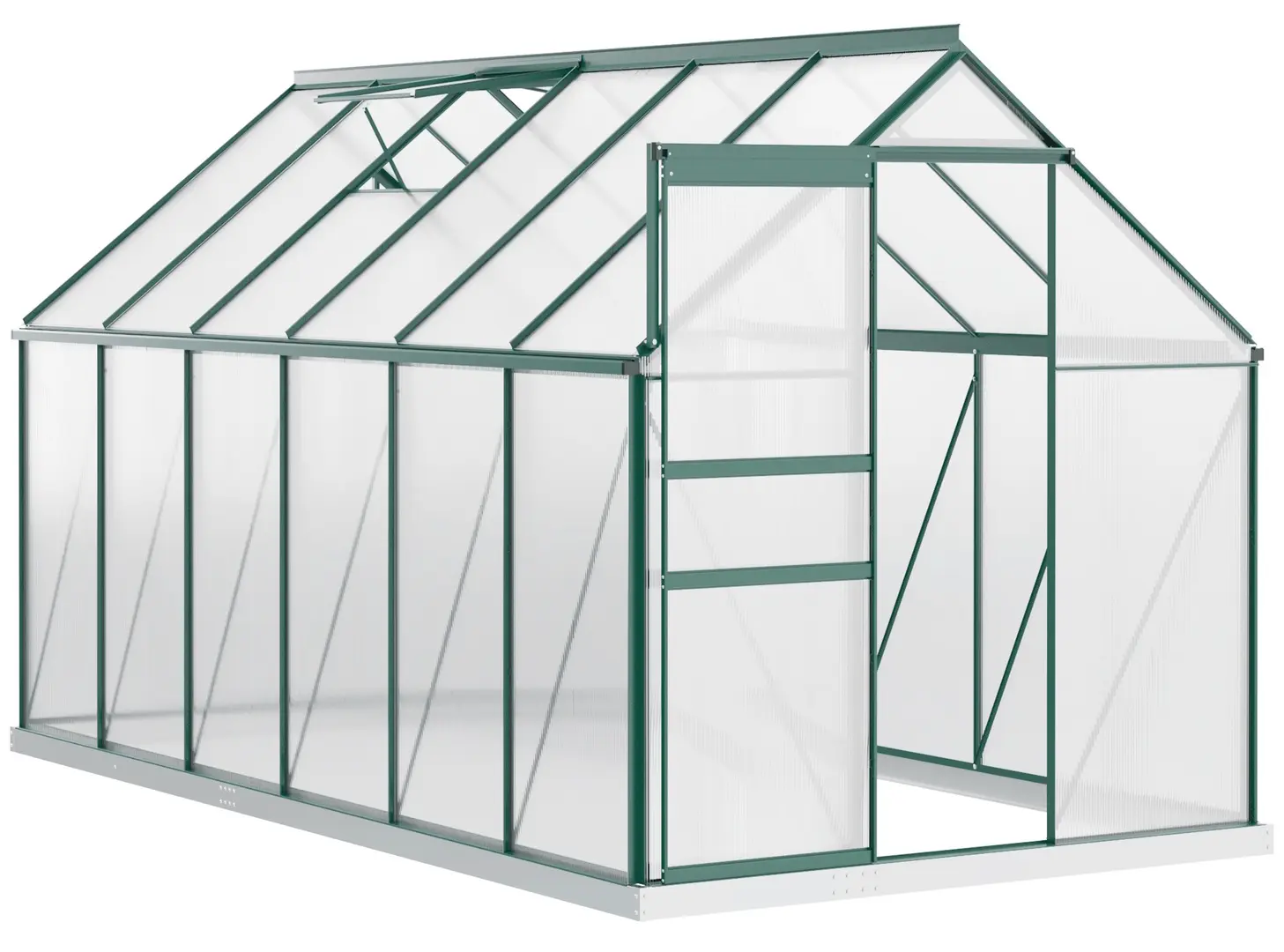 Садовая теплица Outsunny 845-540V02GN 190x375x199 (Transparent/Green)