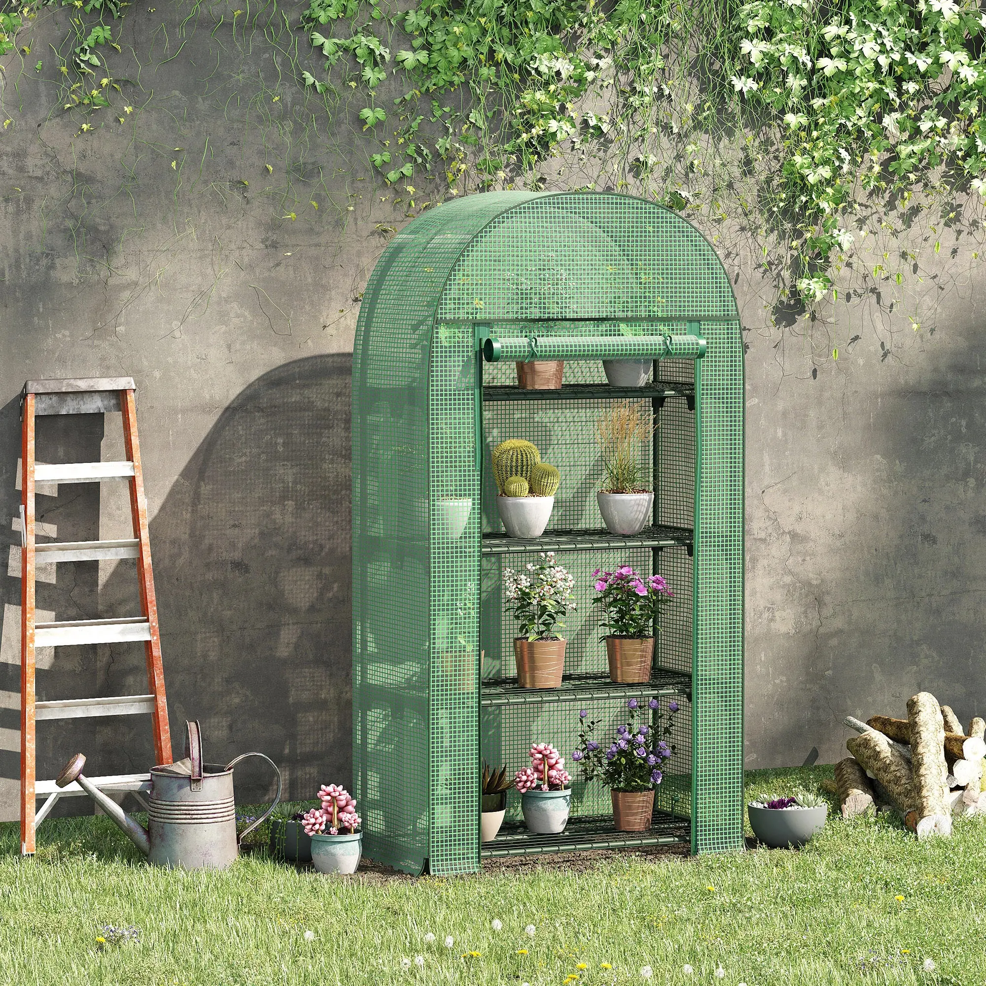 Mini-sera Outsunny 845-607V01 80x49x160 (Green) - 8