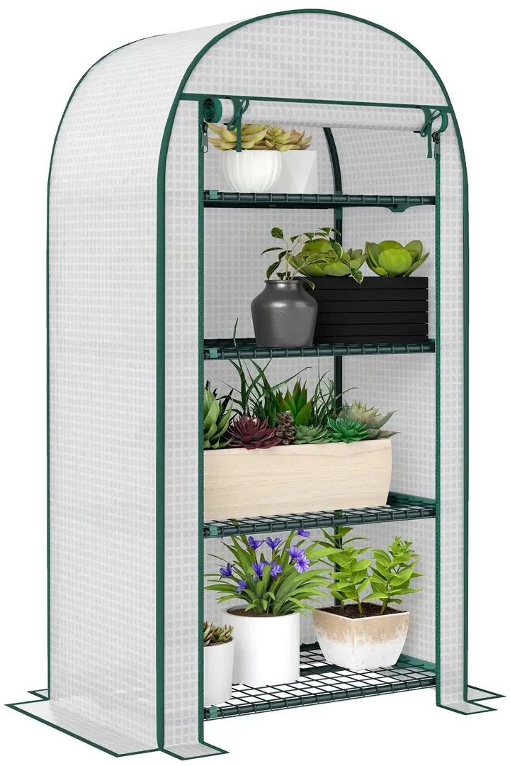 Mini-sera Outsunny 845-607V01WT 80x50x160 (White)