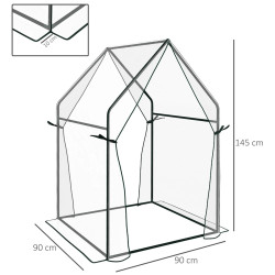 Mini-sera Outsunny 845-955V00CR 145x90x90 (Transparent) Thumb