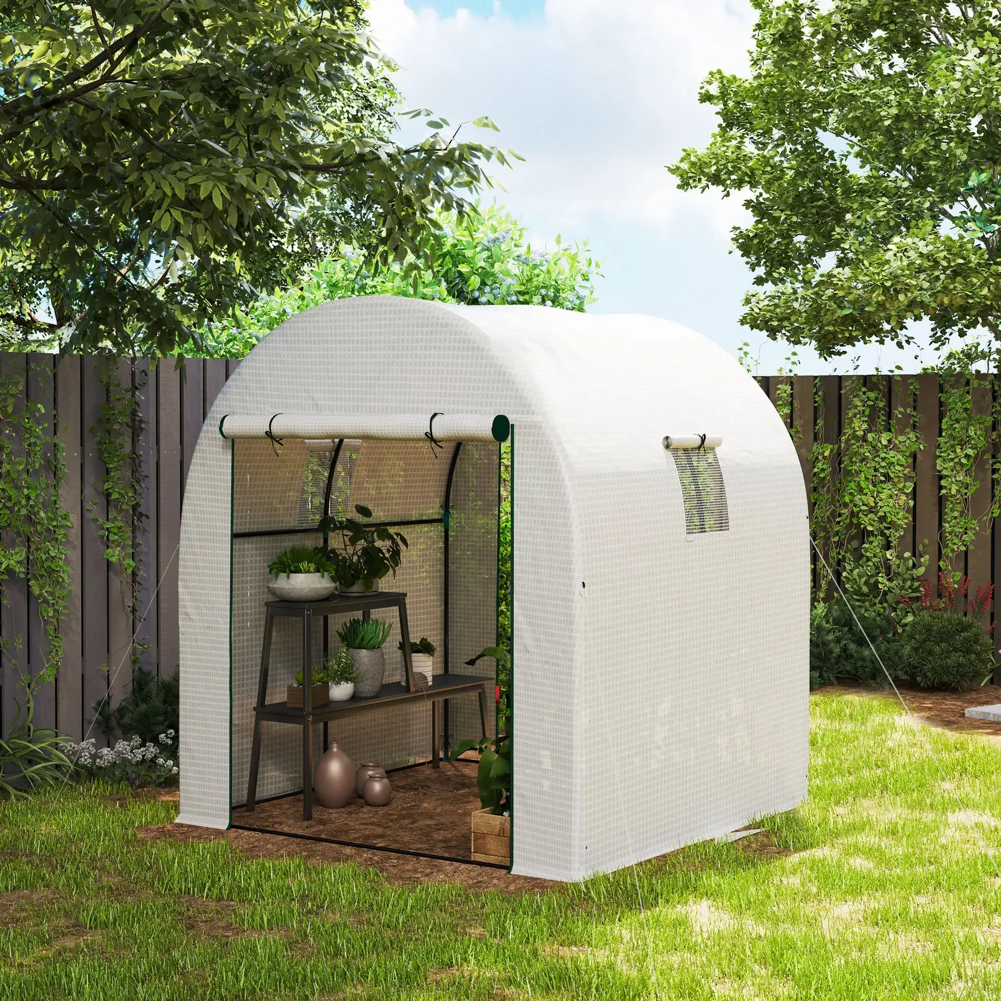 Sera de gradina Outsunny 845-958V00WT (White) - 6