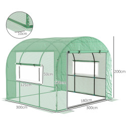 Садовая теплица Outsunny 845-958V02GN 3x3x2 (Green) Thumb