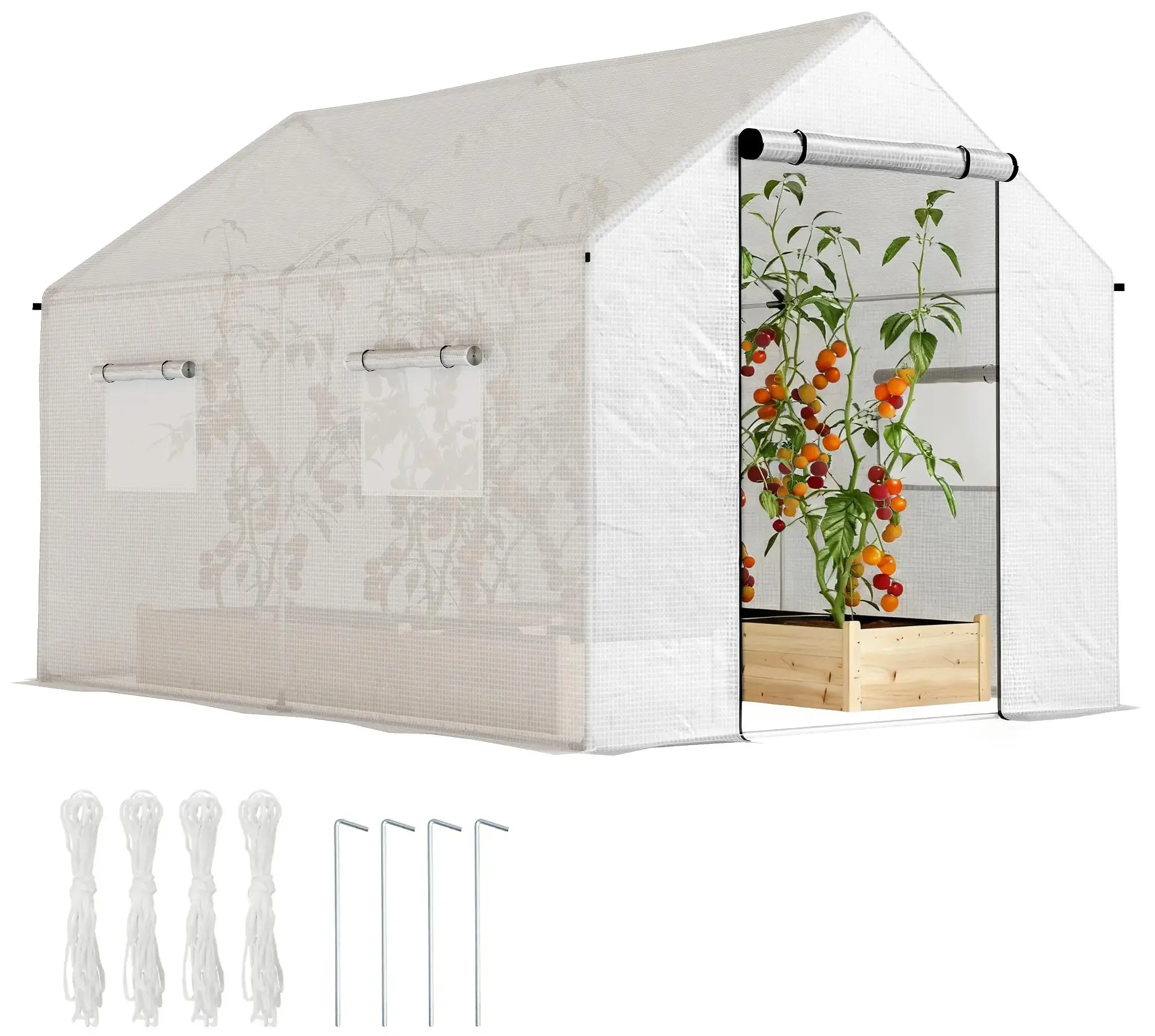 Садовая теплица Outsunny 84H-074V00WT 2x3x2 (White) - 3