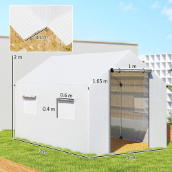 Садовая теплица Outsunny 84H-074V00WT 2x3x2 (White) Thumb