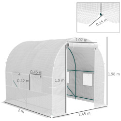 Садовая теплица Outsunny 84H-191V00WT 2.5x2x2 (White) Thumb