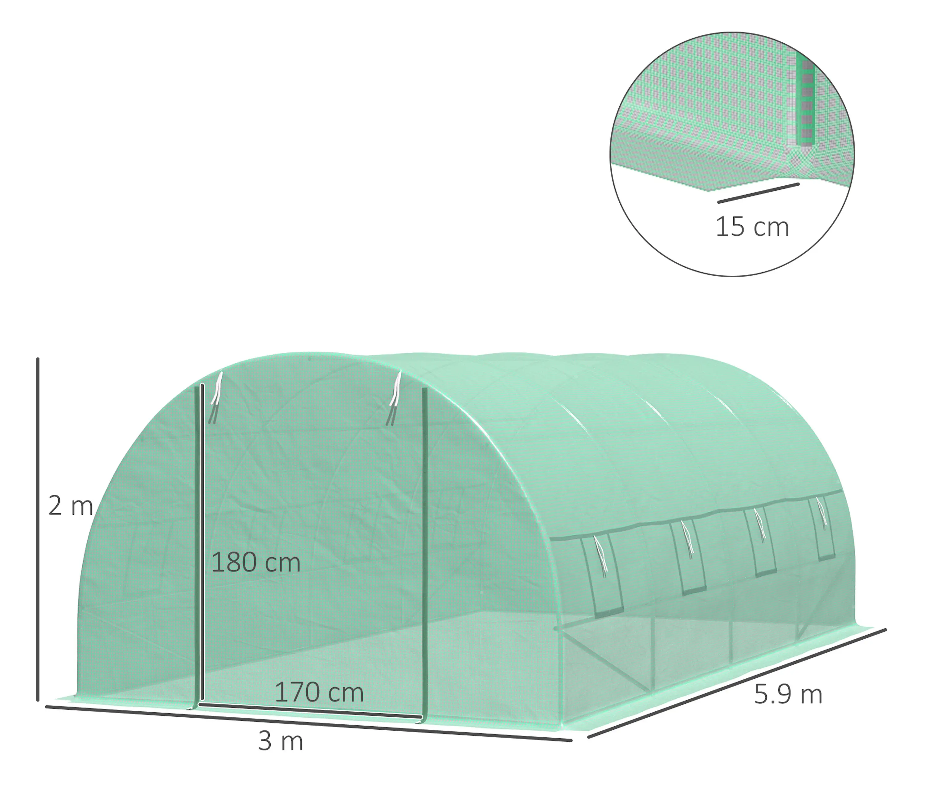 Sera Outsunny 845-018 (Green) - 7