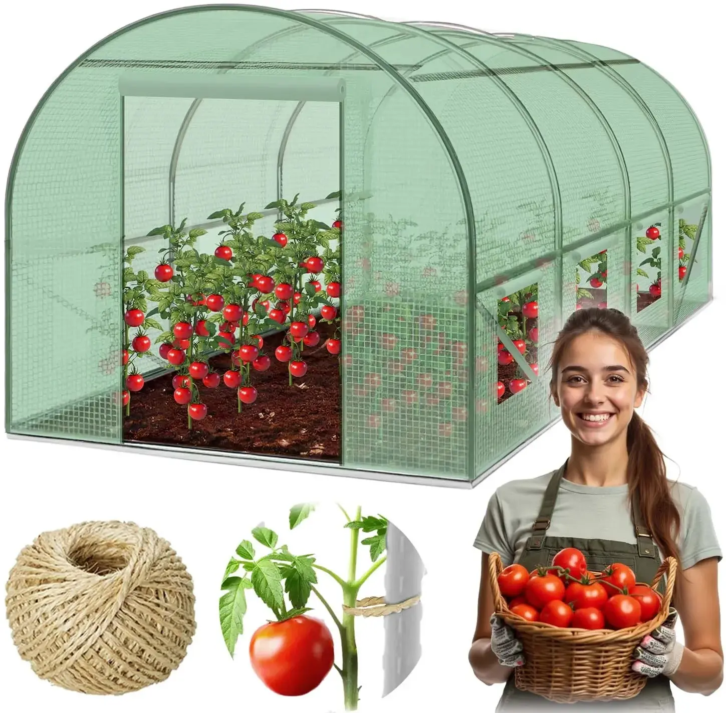 Садовая теплица Plonos 4915-B (Green) - 6