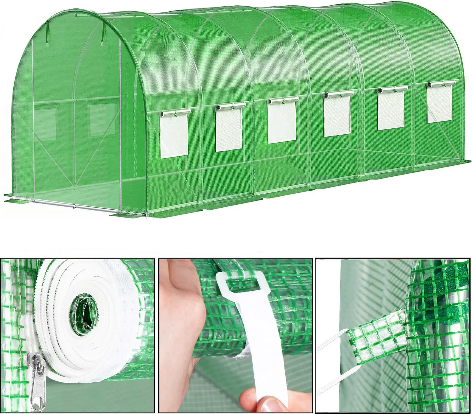 Sera de gradina Springos GT0005 6x3x2m (Green) - 9