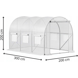 Садовая теплица Springos GT0010 3x2x2m (White) Thumb