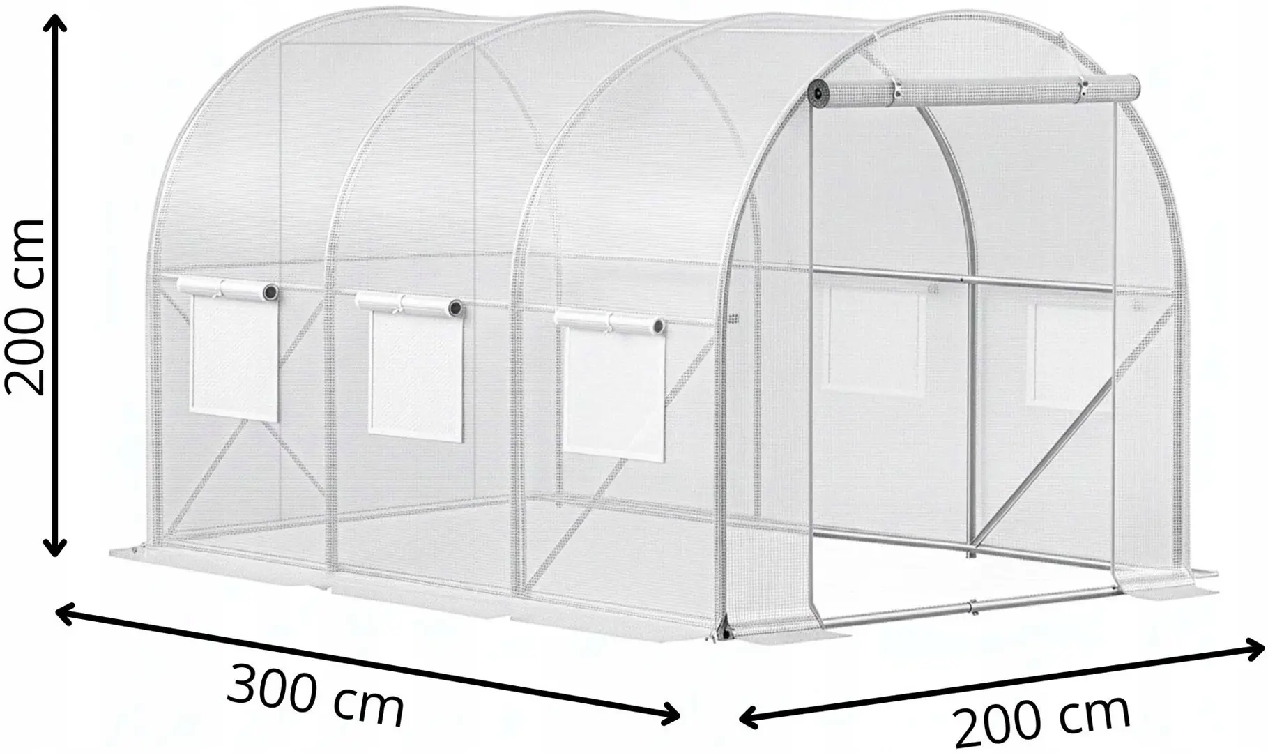 Садовая теплица Springos GT0010 3x2x2m (White) - 8