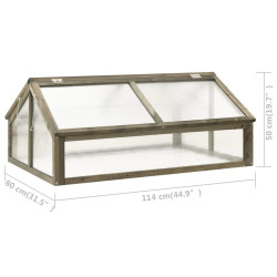 Mini-sera VidaXL 316416 114x80x50 (Grey) Thumb