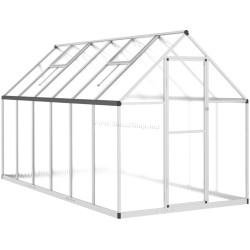 Sera de gradina VidaXL 3266326 334x169x195 (Silver)