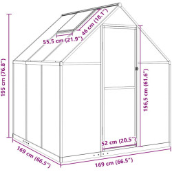 Sera de gradina VidaXL 4005829 169x169x195 (Green) Thumb