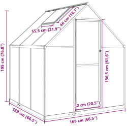 Sera de gradina VidaXL 4005830 169x169x195 (Anthracite) Thumb