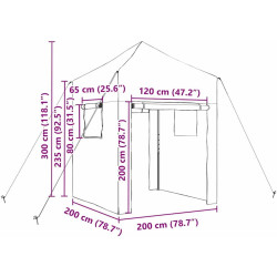 Sera de gradina VidaXL 42006641 200x200x300 (Green) Thumb