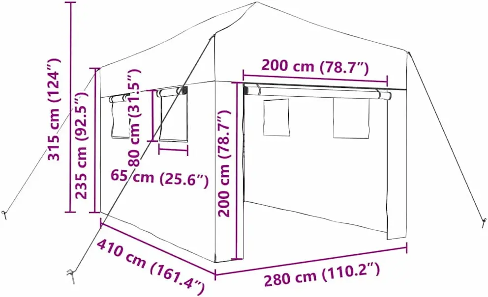 Sera de gradina VidaXL 42006642 280x410x315 (Green) - 8