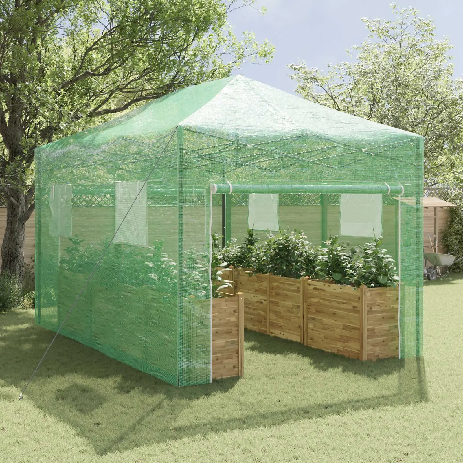 Sera de gradina VidaXL 42006644 290x430x315 (Green) - 11