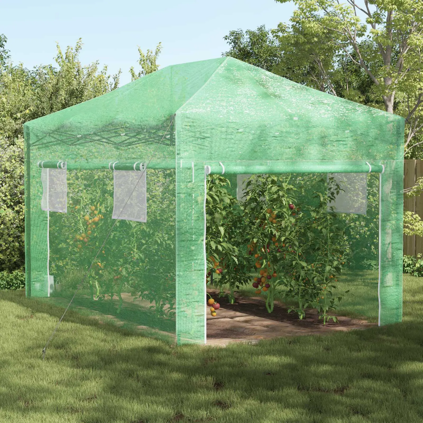 Sera de gradina VidaXL 42006644 290x430x315 (Green) - 10
