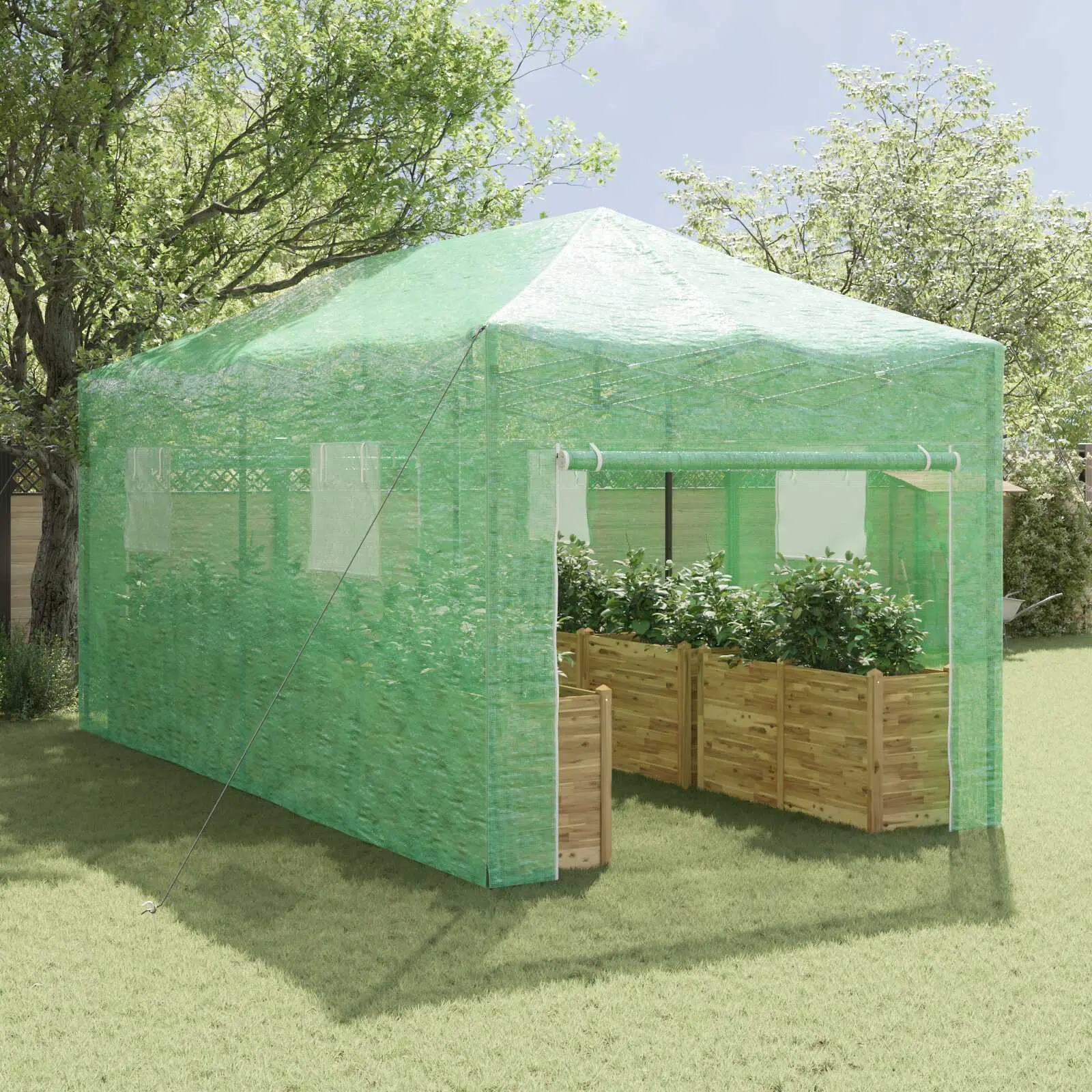 Sera de gradina VidaXL 42006645 290x580x315 (Green) - 11