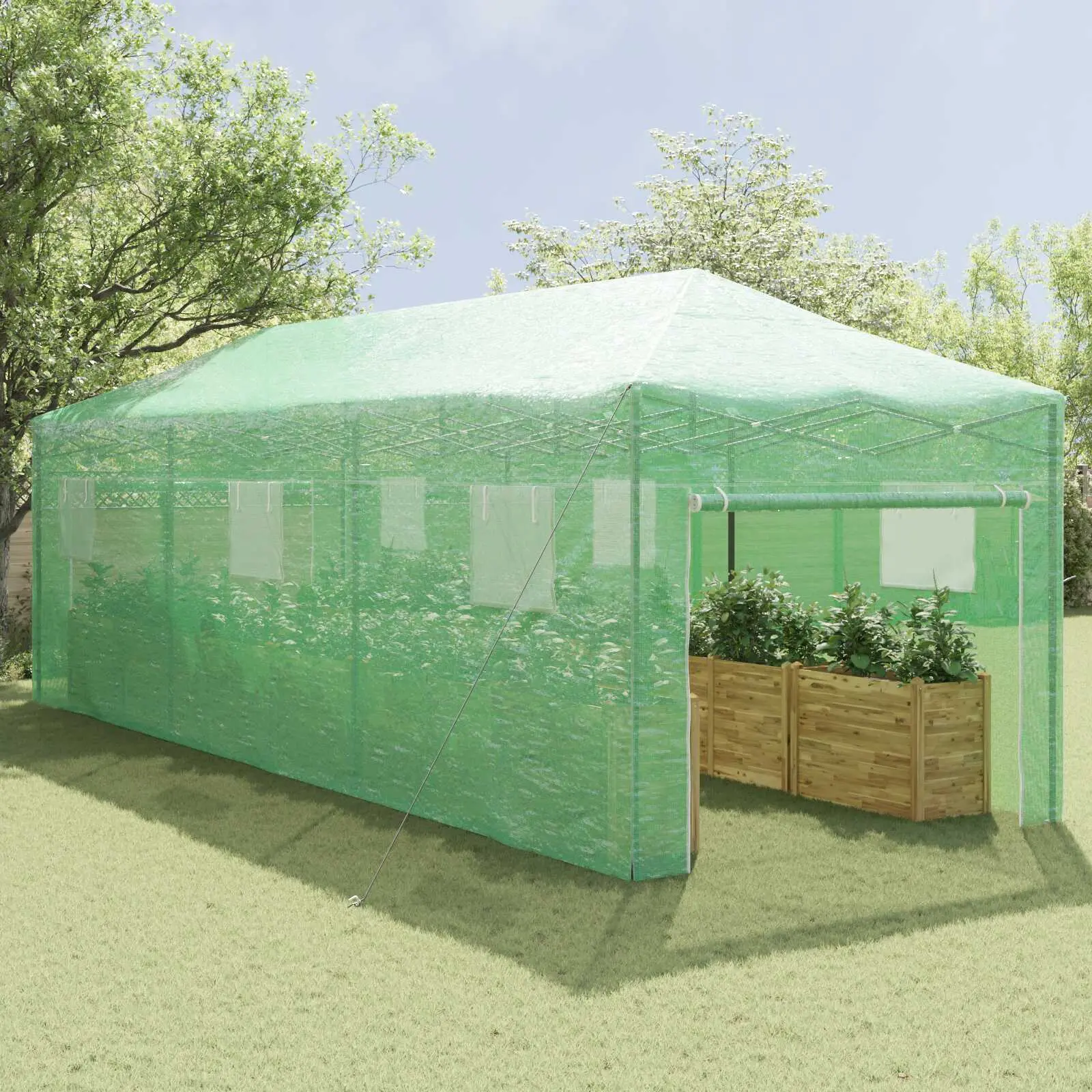 Sera de gradina VidaXL 42006646 290x870x315 (Green) - 11